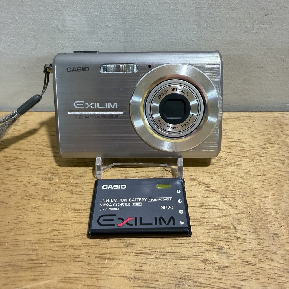 Casio Exilim EX-Z75 7.2 MP Compact Digital Camera Silver 3x Zoom Tested Y2K